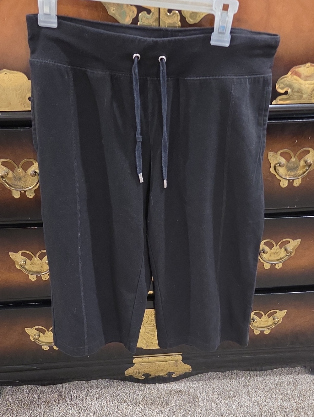 Kids Black Drawstring Knit Cqpri Shorts